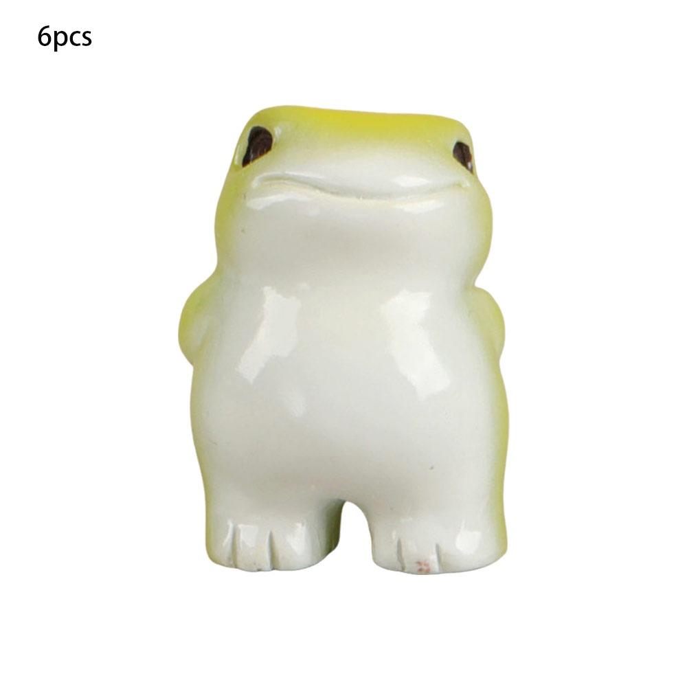 6pcs Cute Small Charms Resin Charms Handmade DIY Animal Pendant Funny Miniature Frog Figurines Jewelry Making