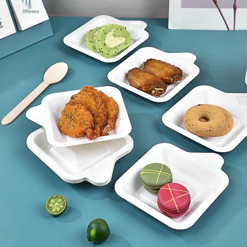 

COFLYEE 4-Inch Disposable Plastic Plates, 100 Count