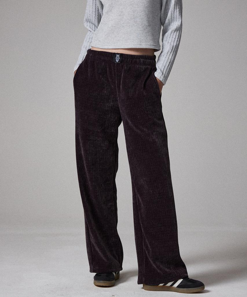 AWESOME STUDIO Corduroy Velour Sweatpants Light Beige