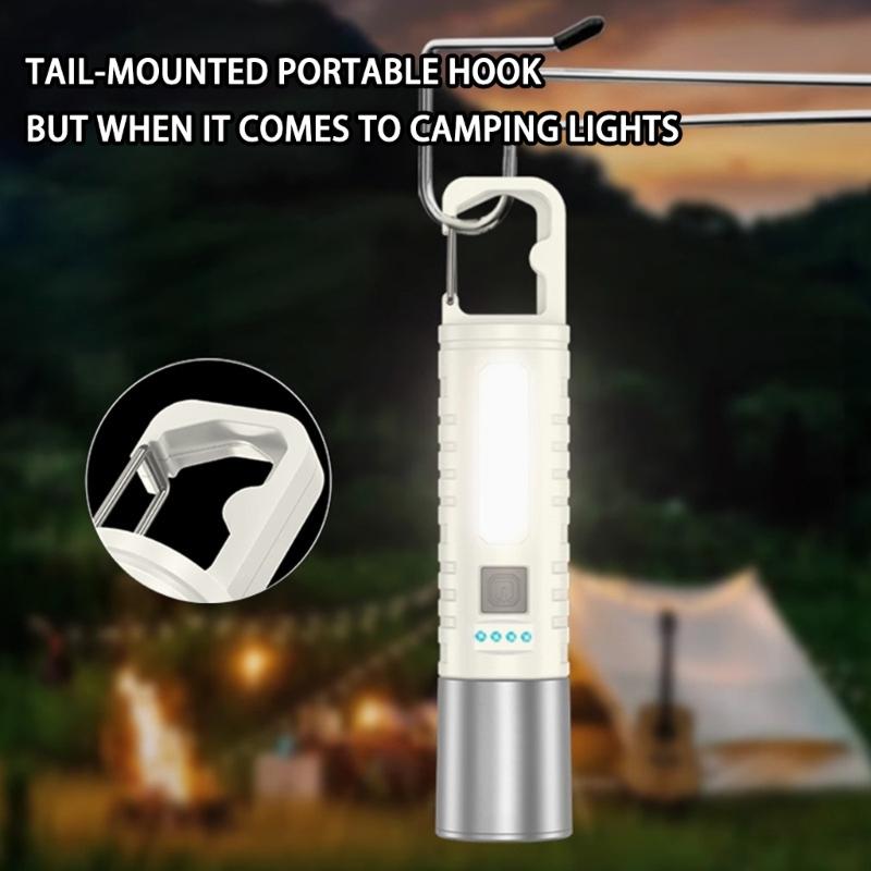 Multipurpose Waterproofs Flashlights Adjustable Brightness Level Rechargeable Resizable LED Light for Hiking Outdoor Use