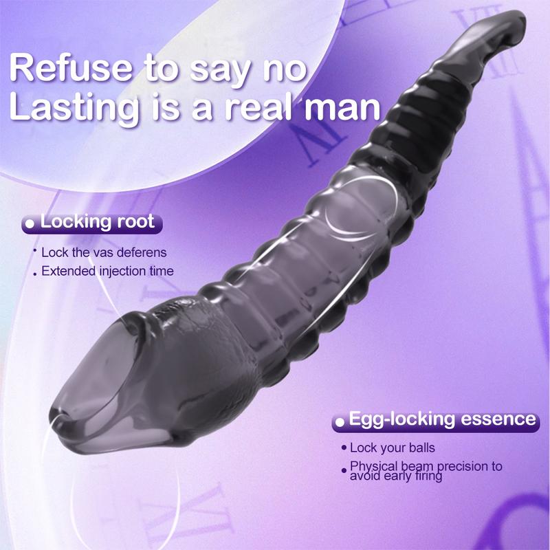 Reusable Condom Penis Extension Sleeve Delay Ejaculation Cock Cover Penis Extender Vibrator Sex Toys For Men Adults Products