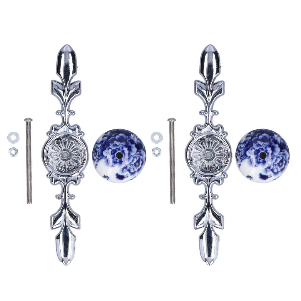 2pcs/set Ceramic Cabinet Handle Modern Simple Style Hand Painted Ceramic Cabinet Knobs1060D Peony