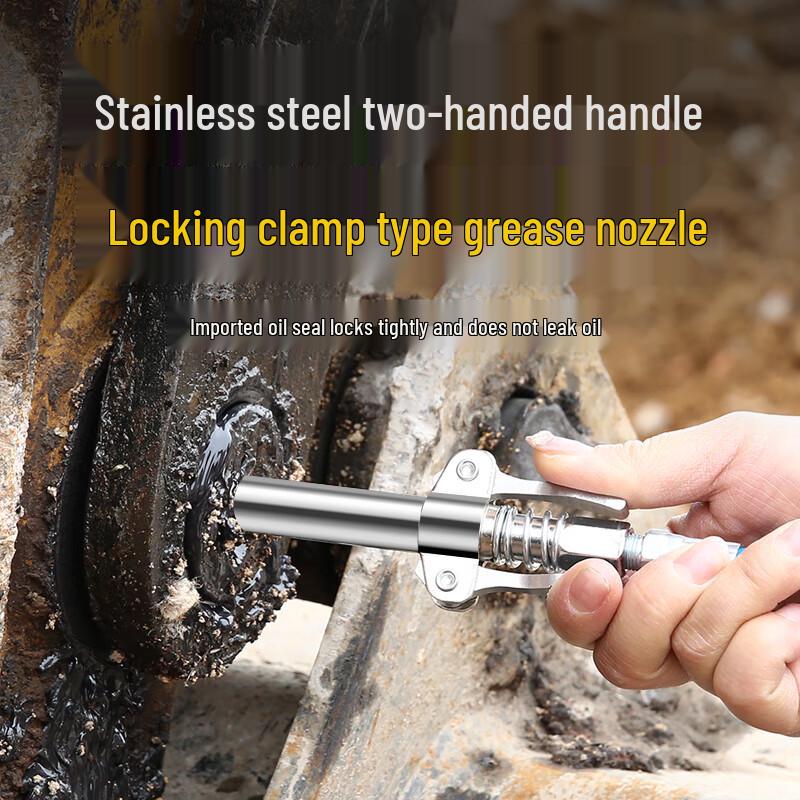 Grease Gun Self-Locking Nozzle Kit Extended