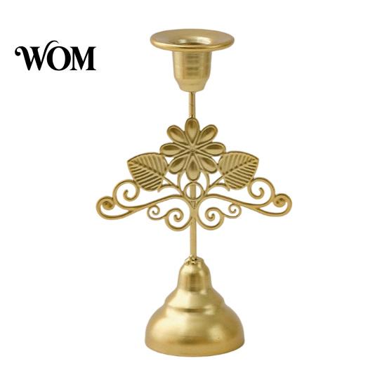 Aged Texture Candle Holder Vintage Metal Holder, Romantic Candlestick Dinner Table Centerpiece, Retro Reusable Decor for Wedding Party and Home