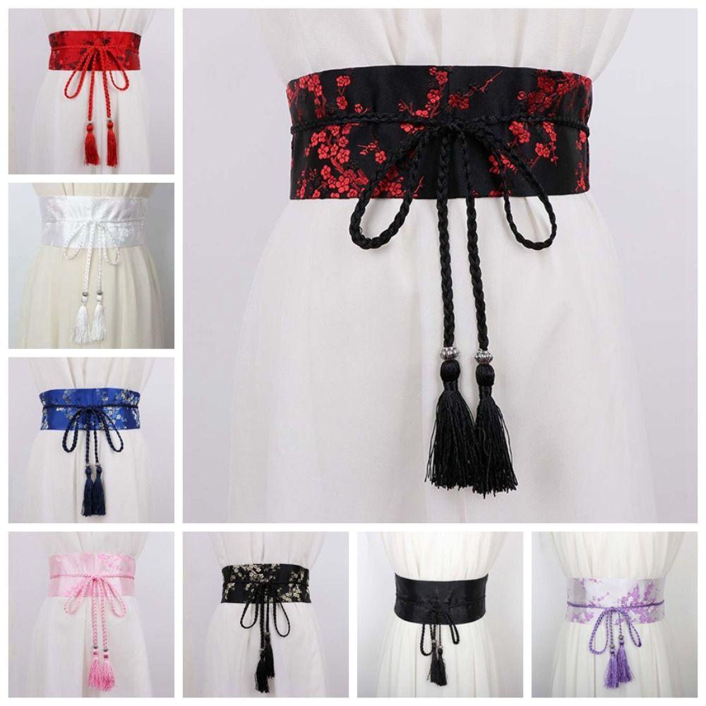 Embroidered Embroidery Corset Wide Style Ethnic Girdle Hanfu Waistband  Kimono Match