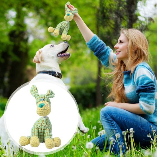 1/2 stk Kjæledyr Lydleke Hund Esel Giraff Form Valp Lindringsleke Interaktiv Moro Tannutviklingsstøtte Tygg Underholdningsleke