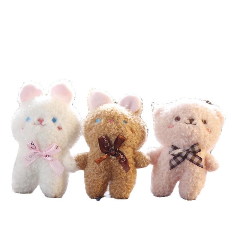 Adorable Teddy Bear Plush Keychain Cute Stuffed Animal Bag Accessory 10cm