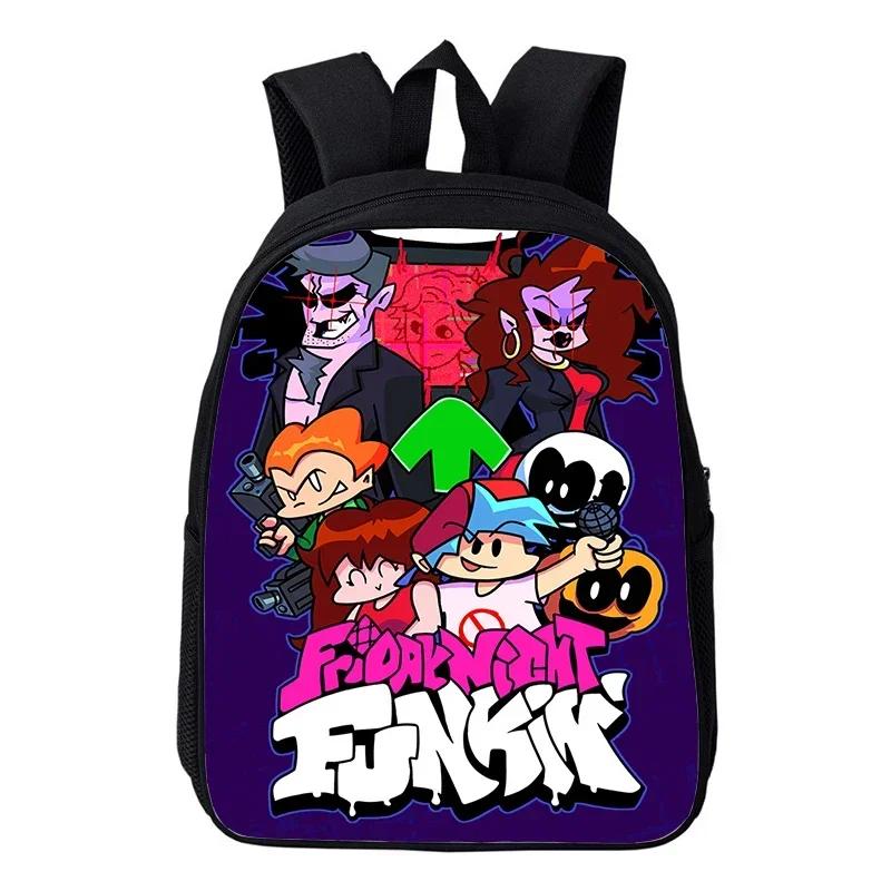 16 Inch Friday Night Funkin Backpack Toddler Kindergarten Bag Cartoon School Bags for Boys Girls Waterproof Kids Backpacks