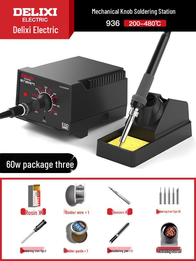 DELIXI Adjustable High-Power Electric Soldering Iron for Home Repairs