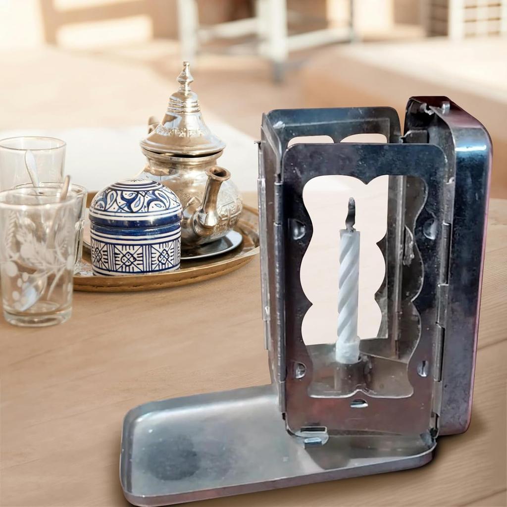 Składana kieszonkowa latarnia na świecę-