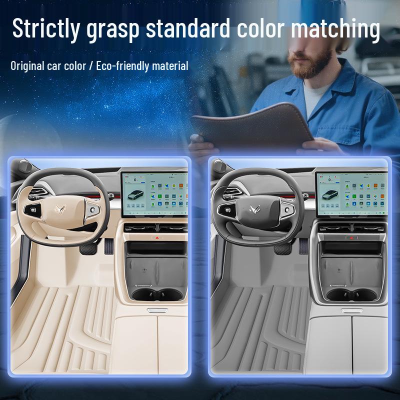 Eco-friendly dual-layer floor mats for ARCFOX S5, waterproof and dustproof car interior accessories.