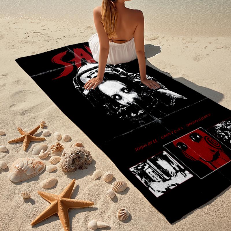 Saw Movie Fashion Beach Towel: Ideal for Summer Adventures Soft, absorbent and quick drying suitable for swimming and bathing