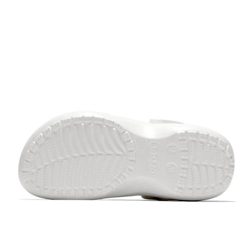 Crocs Classic Platform Clog Aoyama Camellia Simple and Versatile Fashion Trend Casual Hole Shoes Women's White