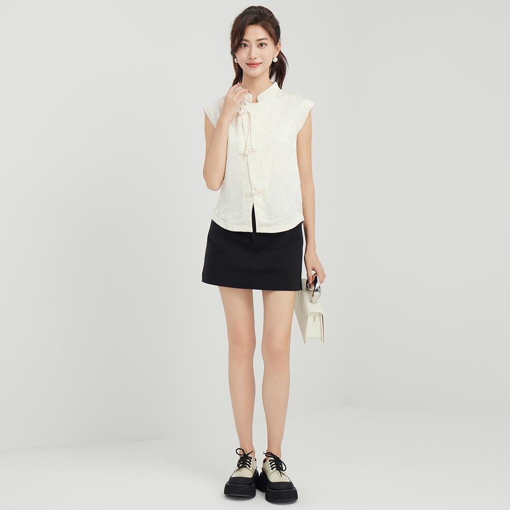 New Chinese Style Women's Temperament Slimming Sleeveless Shirt