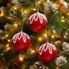 3Pcs/Set 8CM Christmas Tree Balls Shiny Xmas Baubles Durable Xmas Ornament Ball  Scene Supplies