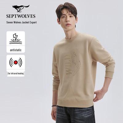 Men's Embroidered Winter Thick Pullover Sweatshirt