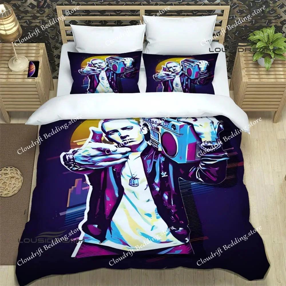 Eminem Hip -hop Singer Print Bedding Sets Exquisite Bed Supplies Set Duvet Cover Comforter Set Bedding Set Luxury Birthday Gift0