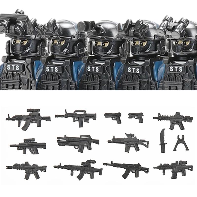 Militär Spezialkräfte Serie Bausteine Stadt Polizei Kommando SWAT Armee Soldat Figur Gasmaske Waffen Steine Spielzeug