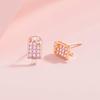 S925 Sterling Silver Ice Cream Stud Earrings Fun Wind Pink Ice Cream Earrings Summer Simple Small Popsicle Earrings