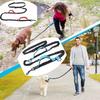 Outdoor Pet Dual Elastic Traction Rope Reflective Running At Night Stretchable Hands-free Dog Dual Handle Elastic Rope