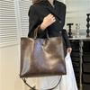 Large bag women's large-capacity new textured retro bag shoulder messenger bag commuter bag portable tote bag