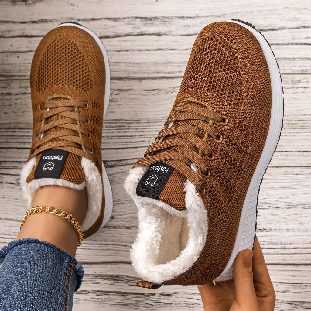 Women Thickened Insulated Snow Boots Lightweight Plus Size Breathable Casual Sports Winter Shoes