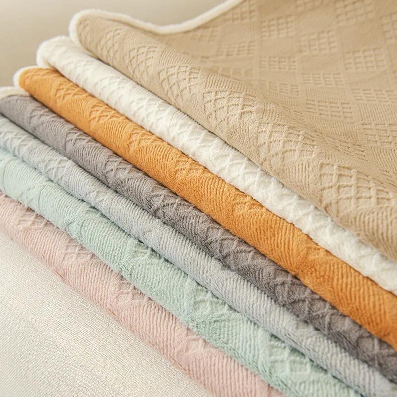 Autumn Winter Irregular Plush Couch Cover Non Slip Sofa Slipcover for Living Room Solid Color Sofa Cushion New Waffle Sofa Cover