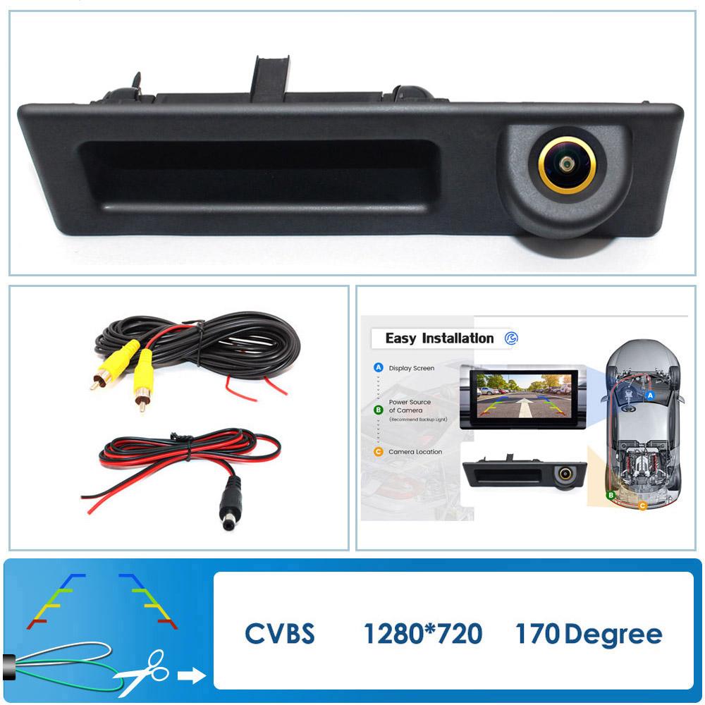 Kofferraumgriff 1080P Fischaugen-Rückfahrkamera für BMW 2er 3er 5er 7er X1 X3 X4 X5 F30 F32 F36 F10 F11 F25 F48 Parken Rückwärts