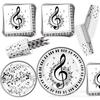 Music Festival Music Note Party Supplies Party Decoration Tableware Disposable Paper Plate Tissue Paper Cup Banner Tablecloth Set
