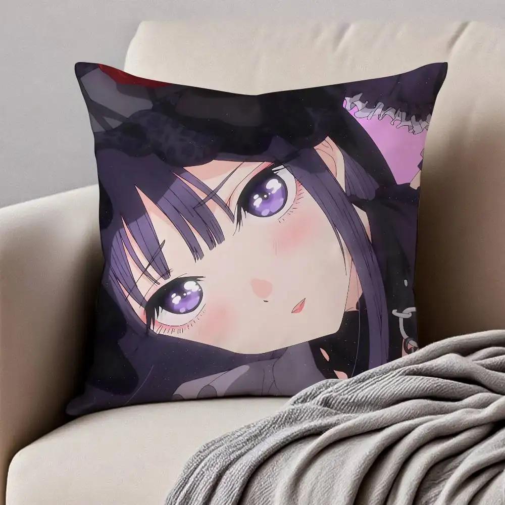 M-arin Kit-ag-awa Anime Pillow Case Anti-dustmite Pillowcase Invisible Zipper Silky Short Plush Sofa Cushion Cover