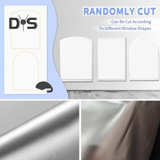 Tragbarer Verdunkelungsvorhang, kein Bohren erforderlich, Verdunkelungsrollo mit selbstklebendem Klettband, vollständig verdunkelnde Jalousien für Babyzimmer, Wohnmobilreisen