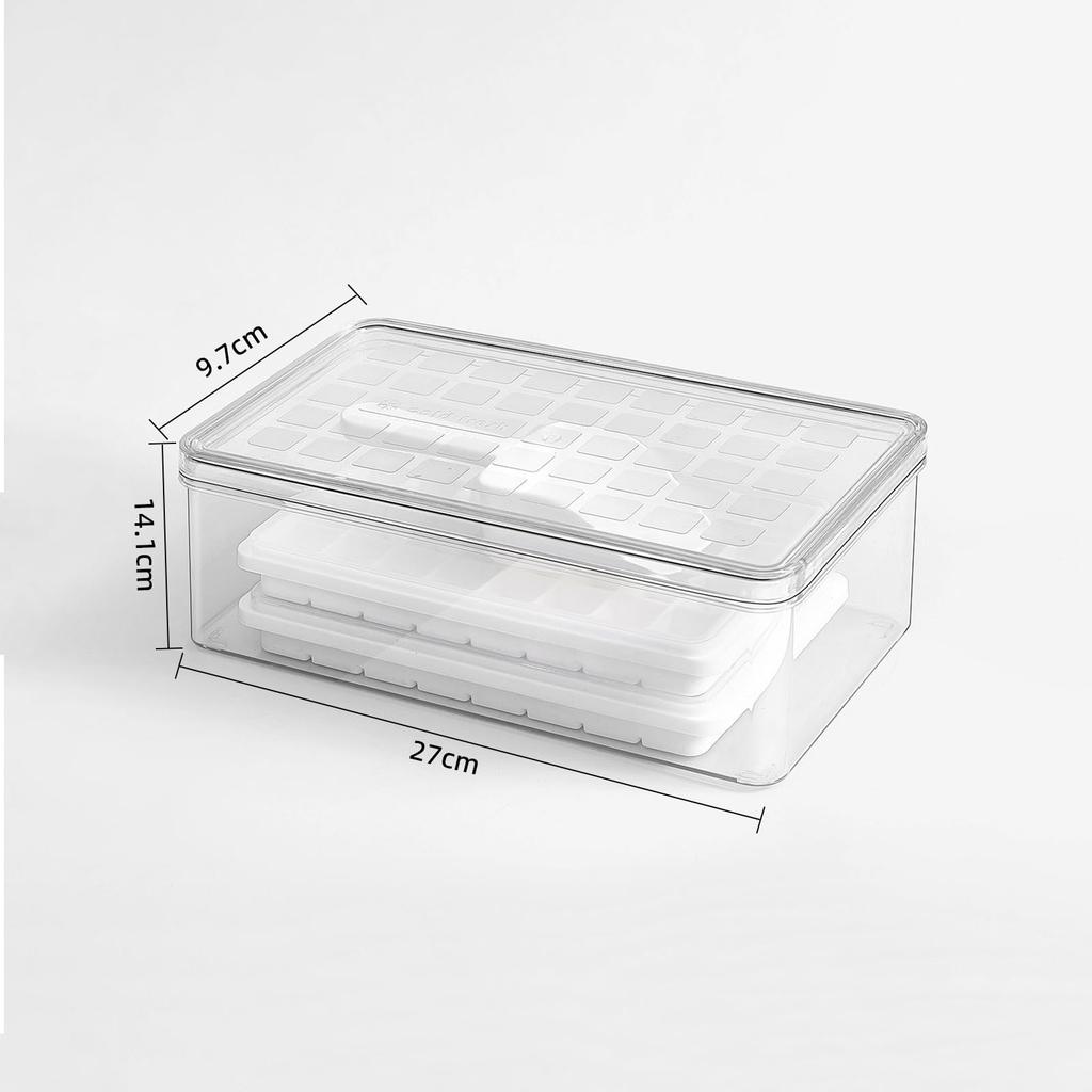 ZASA Ice Silicone Ice Tray Ice Maker That Keeps Ice Fresh by Storing It Individually 32 Holes Household Transparent Ice Making Container Ice Maker Ice