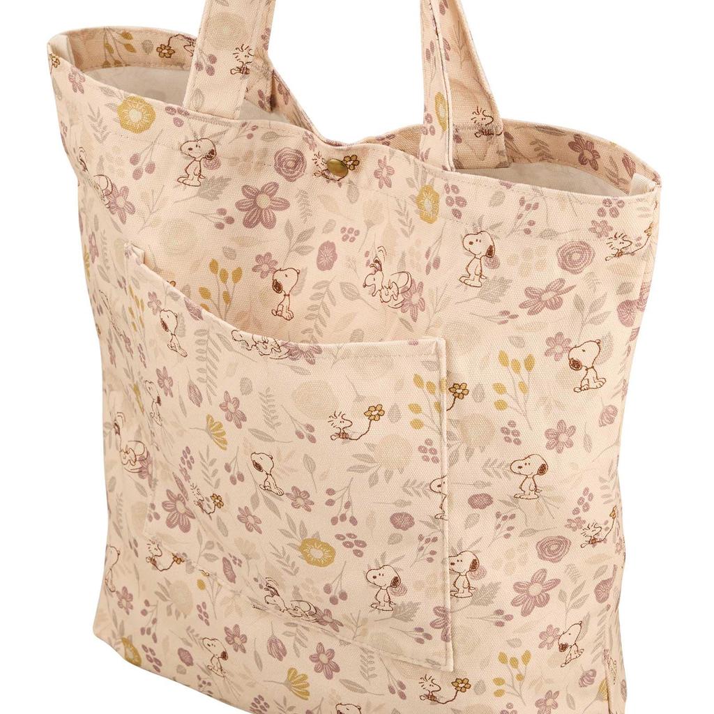 Hapitas Snoopy Natural Flower Garden Tote Bag 6086 PN144