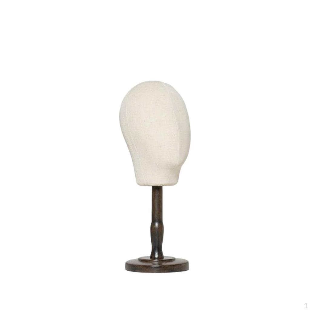 Espositore da Tavolo per Cappelli Manichino Versatile in Legno Testa di Manichino Legno Massiccio Espositore da Banco per Cappelli per Rivenditori,