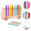Wooden Bus Stick-insert Game Fine Motor Skills Gift Math Learning Toys Flexible Matching Puzzle