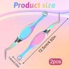 2 Pcs Craft Reverse Tweezers Crossing Lock Tweezer Precision Curved Tweezers Soft Grip Bent Fine Point Tweezer for Jewelry DIY Electronics Laboratory
