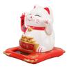 Lucky Waving Cat Solar Power Arm Waving Fortune Cat Plastic Wealth Welcoming Cat Decorative Lucky