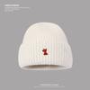 Autumn and Winter Warm Knitted Hats for Men and Women Korean Style Small Fox Embroidered Loose Big Head Circumference Woolen Hat Ins Trend