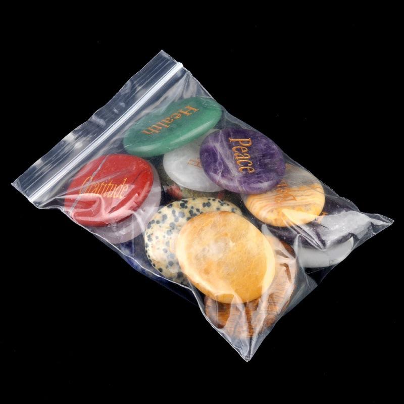 Inspirujący Kamień Kamień Mocy Naturalny Kryształ Agat Napisy Mieszany Kolor Mały Kamień Akcesoria