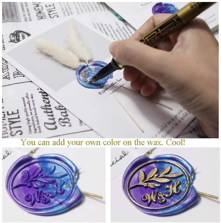 1pc DIY Scrapbook Brass Wax Seal Stamp and Wood Handle Sets Graduation Cap Golden 8.9x2.5cm Stamps: 25x14.5mm