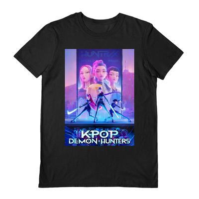 Poster K-Pop Dämonenjäger Schwarzes T-Shirt T-Shirts