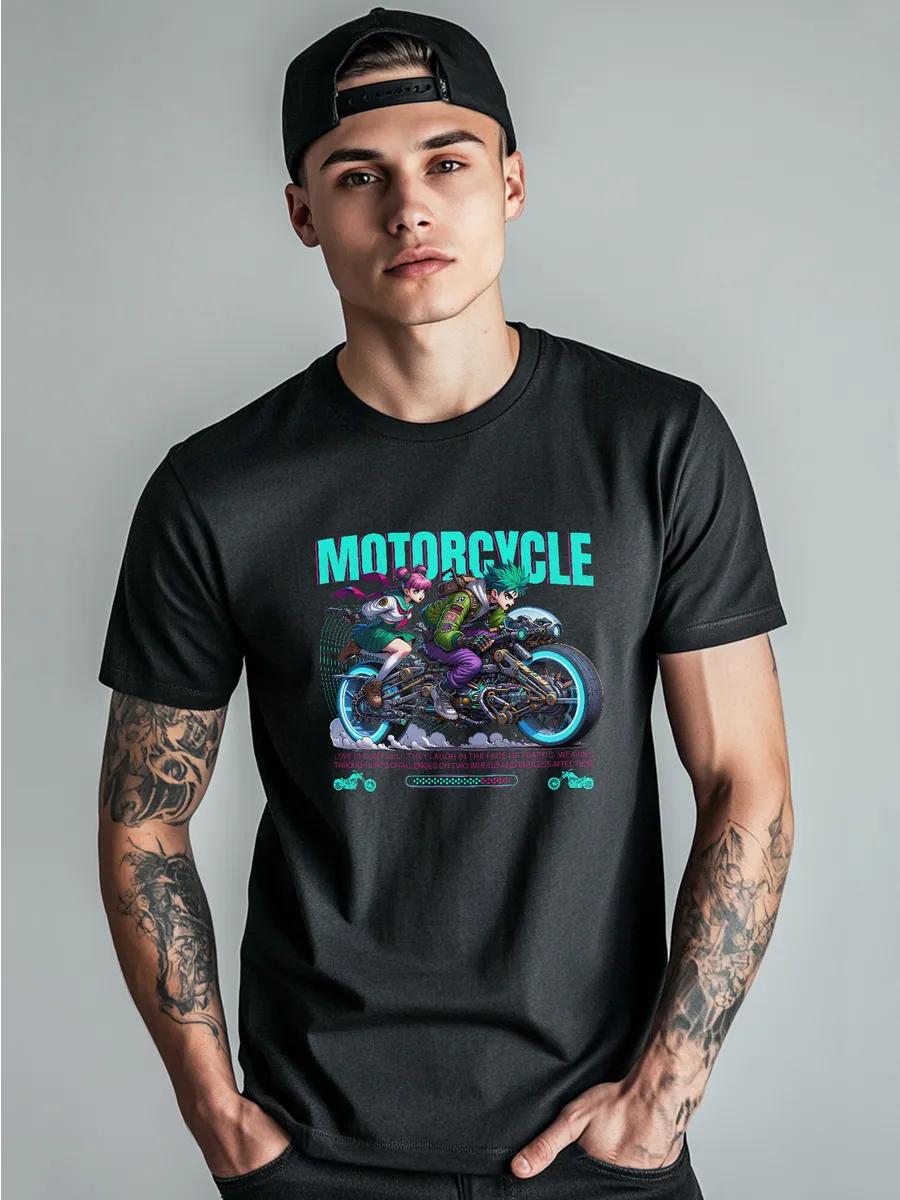 Винтажная футболка с принтом Y2K XL