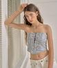 Chelikwili Jacquard Corset Top - Blue