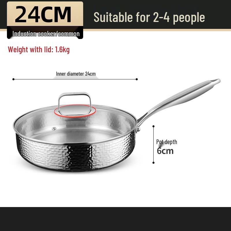 Wutuo Hammered Titanium Frying Pan