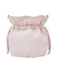 de Apparel Rose Ribbon Embroidered Drawstring Shoulder Bag for Ivory [Maison Fleur] Women,