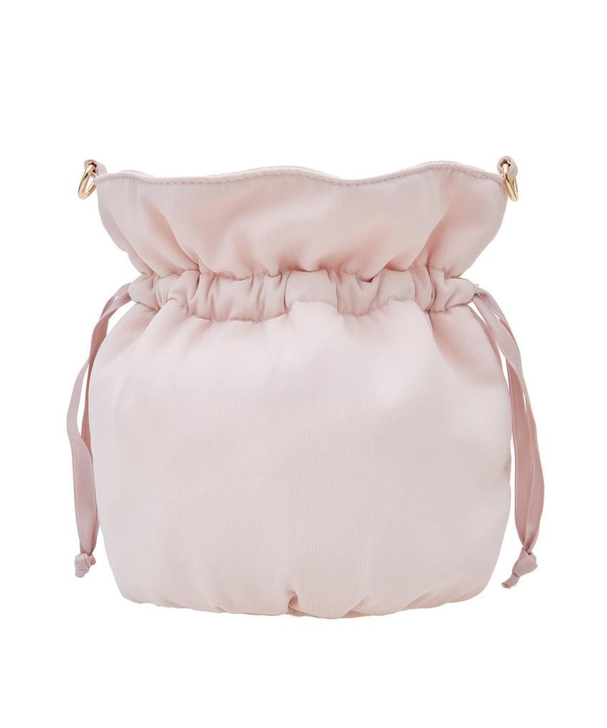 de Apparel Rose Ribbon Embroidered Drawstring Shoulder Bag for Ivory [Maison Fleur] Women,