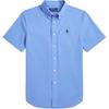 Polo Shirt Ss25 Solid Cotton Bubbly Fabric Pointed Collar Button Short Sleeve Kids Shirts Harbor-Blue CWPOWOVY6820561-430
