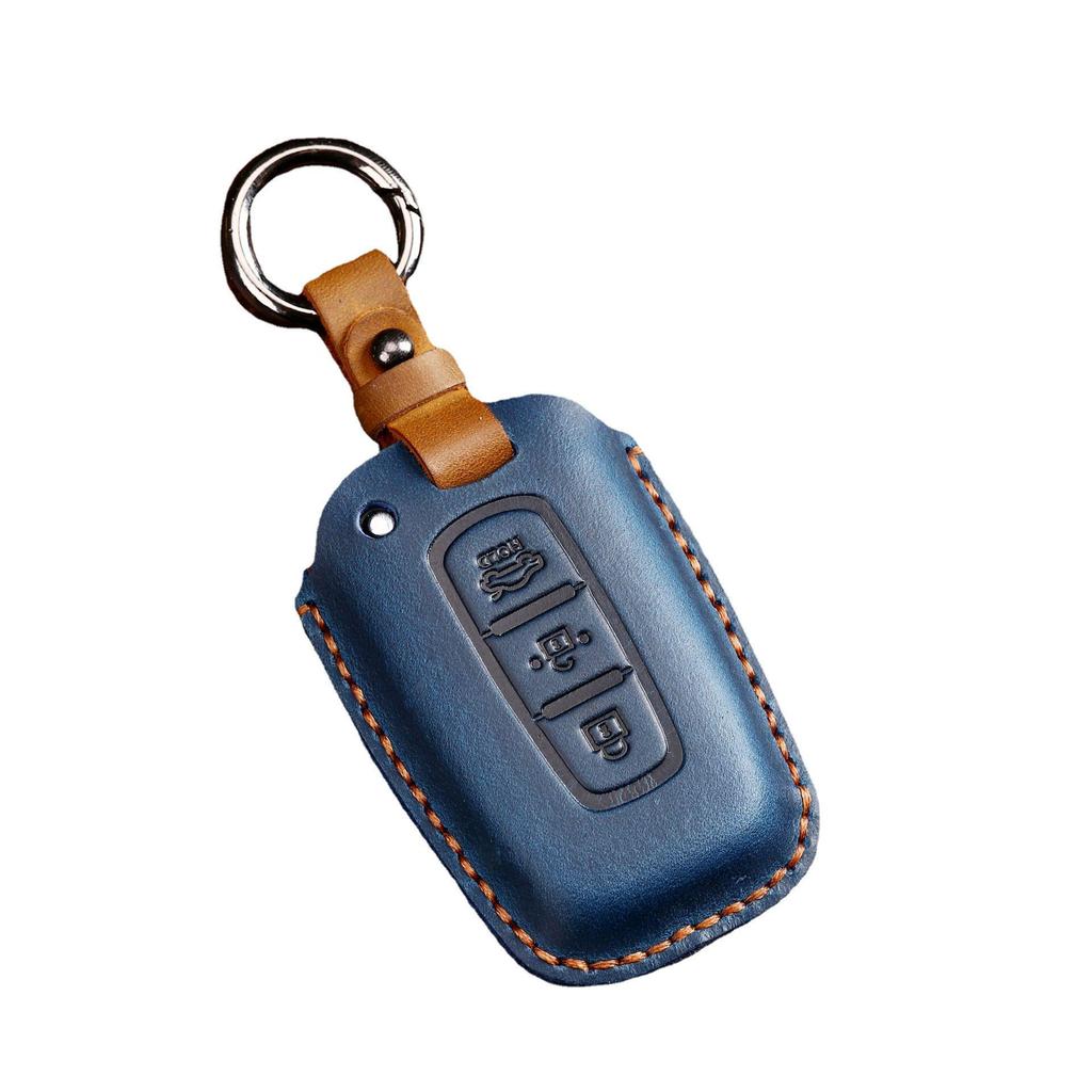 Genuine Leather Handmade Key Cover for Kia - Crazy Horse Design