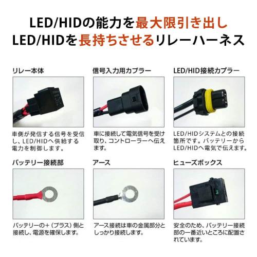 HID Shop LED Relay Harness for H8 H11 H16 12V Voltage Stable Flicker Eliminated