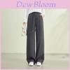 Classic Polyester Casual Pants For Women With High Waist And Wide Leg Fit For Office And Daily Wear